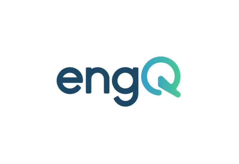 EngQ.com premium domain logo – modern blue Q for tech